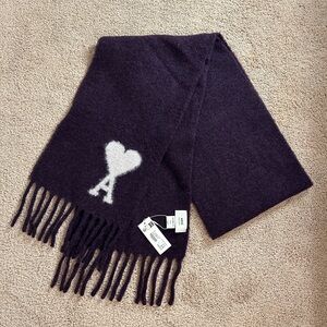 Ami Paris OVERSIZED AMI DE COEUR SCARF in Lilac NWT